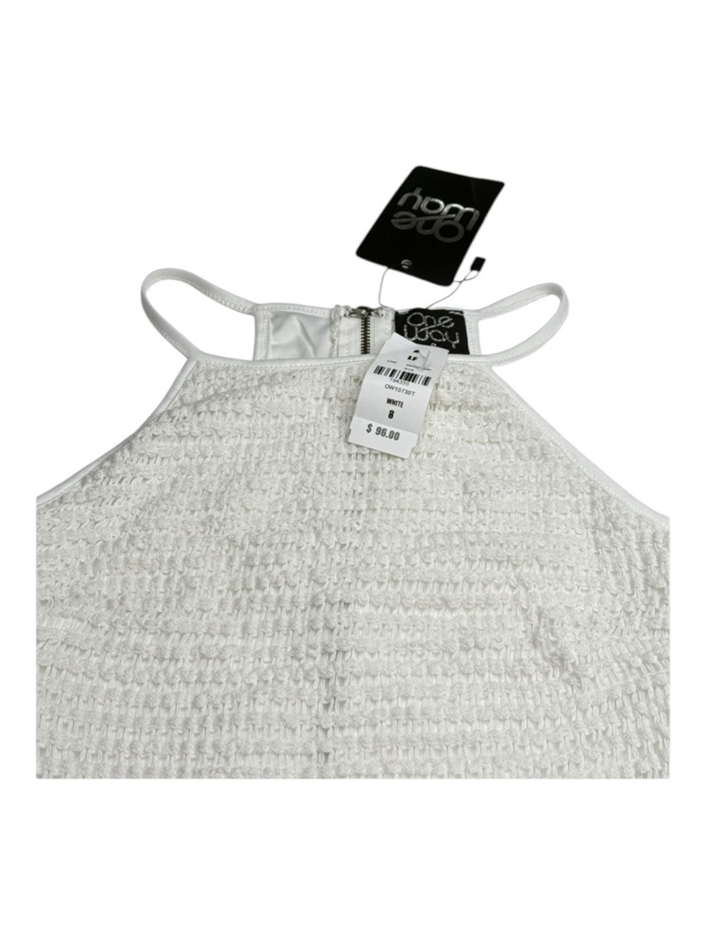 new LF One Way ✌︎︎ Festival Crochet Halter Spaghetti Strap Crop Top ✌︎︎ White - Picture 5 of 16